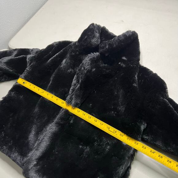Victoria’s Secret Black Faux Fur Jacket Women’s Medium Short Coat Plush Soft - Picture 8 of 13